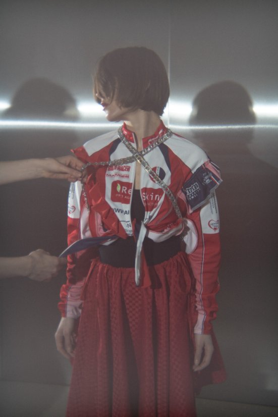 Červená dresová mikina