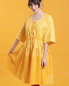 Žlté košeľové šaty