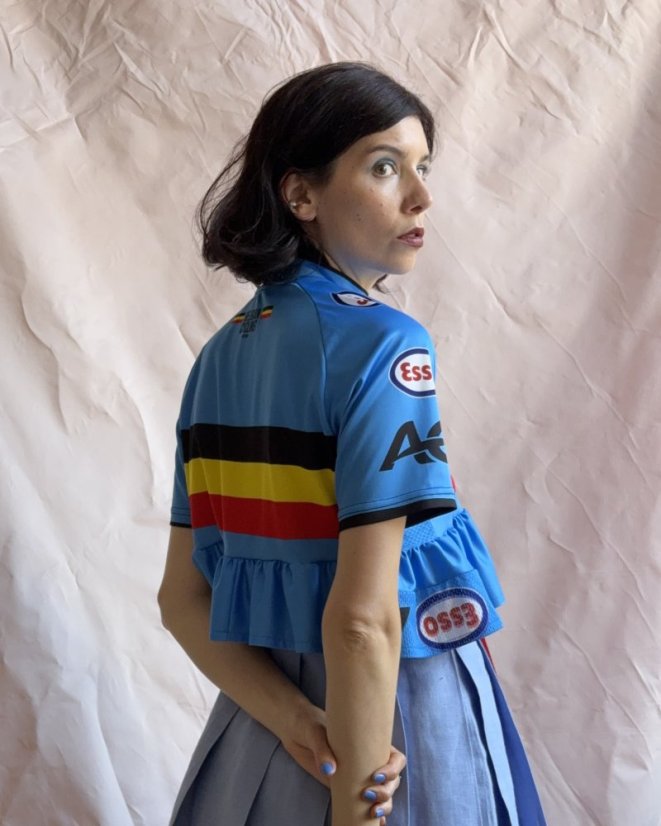 Belgický tyrkysový dres s mašľami