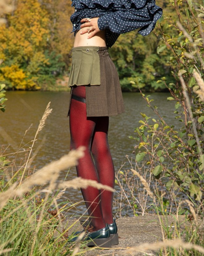 Zelená zavinovacia sukňa