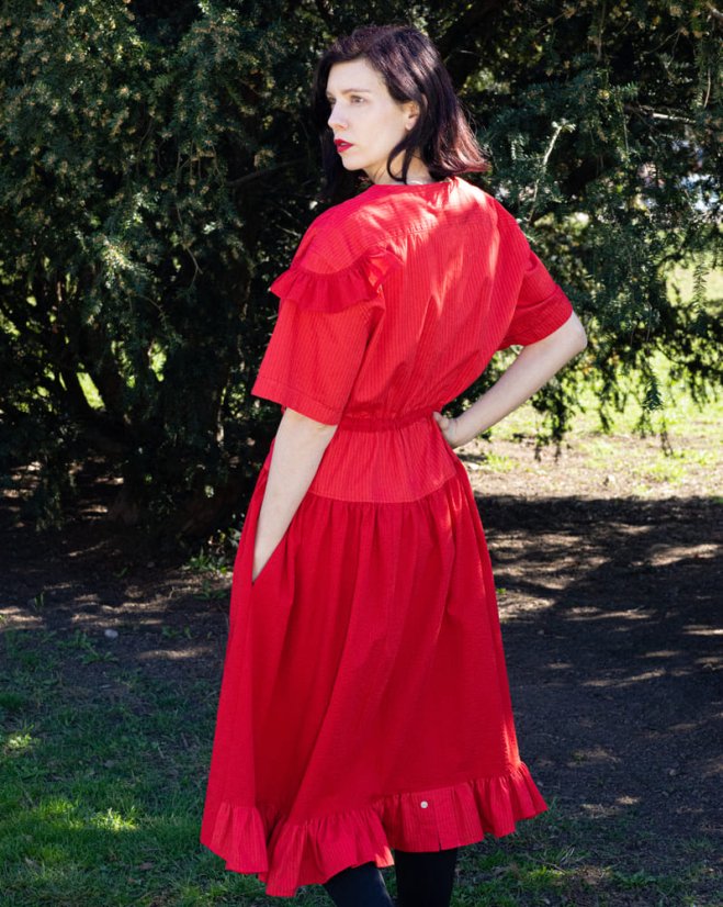 Červené maxi šaty