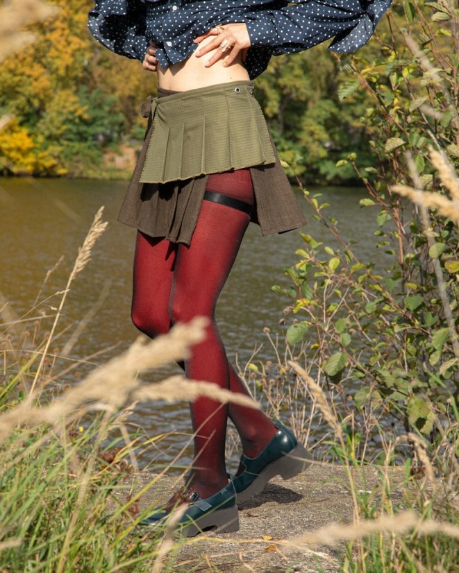 Zelená zavinovacia sukňa