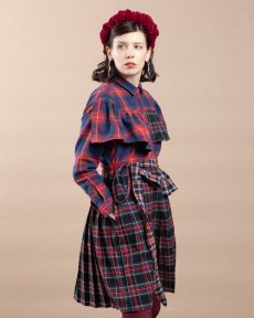 Tartanové košeľové šaty