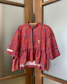 Červený kockovaný dres
