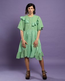 Zelené kockované šaty