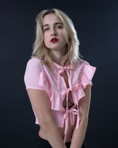 Ružový top s mašličkami