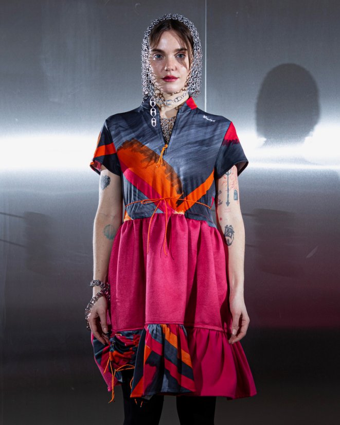 Hot pink dresové šaty