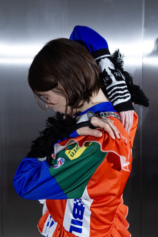 Oranžová dresová mikina