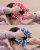 Sada 2 kockovaných scrunchie gumičiek