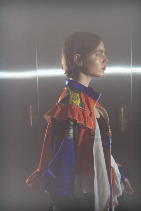 Oranžová dresová mikina