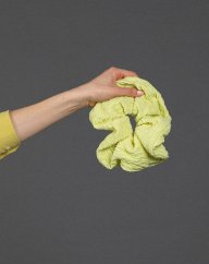 Limetková scrunchie gumička