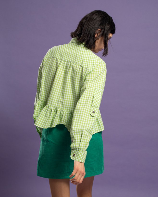 Zelená kockovaná košeľa