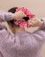 Červená kockovaná scrunchie