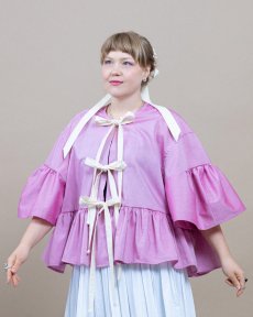 Polly Pocket maxi volánová košeľa s mašľami