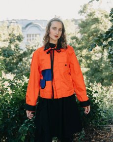 Oranžová pracovná bomber bunda