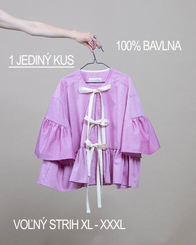 Polly Pocket maxi volánová košeľa s mašľami
