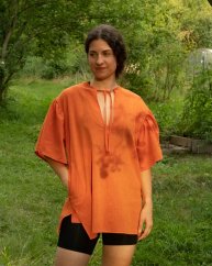 Oranžová košeľa s mašličkou
