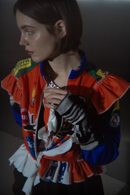 Oranžová dresová mikina