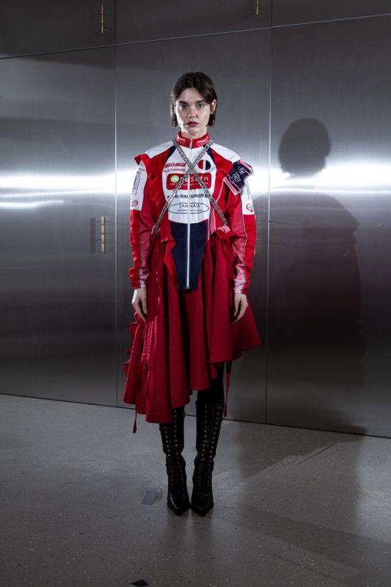 Červená dresová mikina