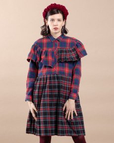 Tartanové košeľové šaty