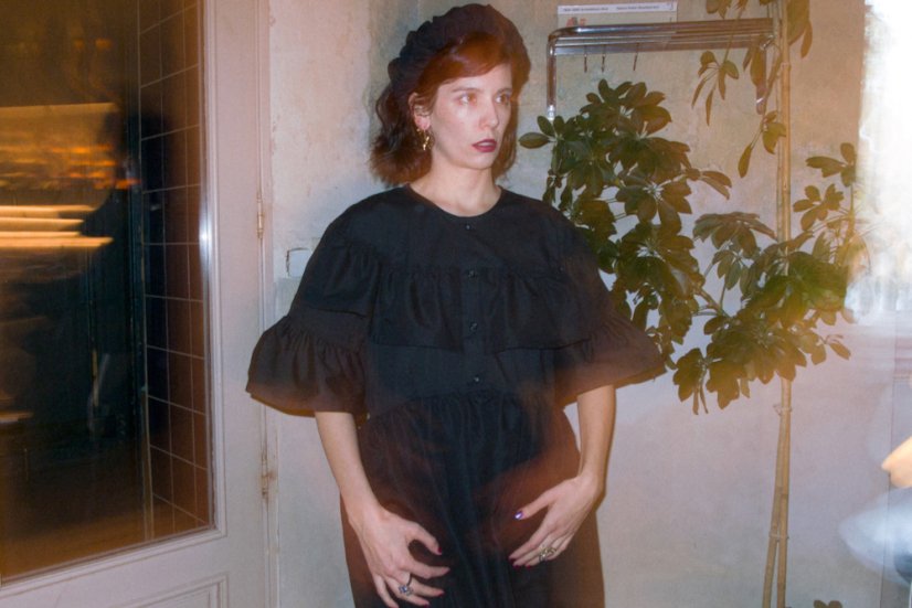 Čierne maxi volánové šaty