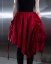Červená asymetrická sukňa