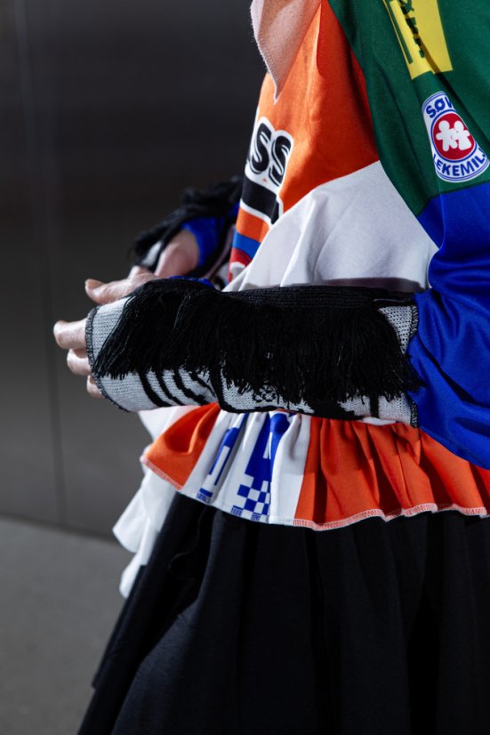 Oranžová dresová mikina