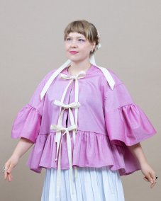 Polly Pocket maxi volánová košeľa s mašľami