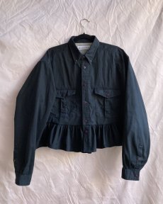 Čierna volánová košeľo-bunda