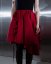 Červená asymetrická sukňa