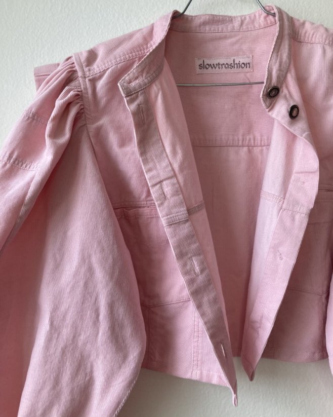 Ružová manchestrová bunda / košeľa