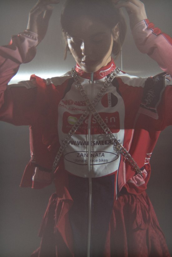 Červená dresová mikina