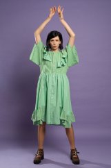 Zelené kockované šaty