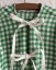 Zelená kockovaná košeľa s mašľami