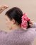 Červená kockovaná scrunchie