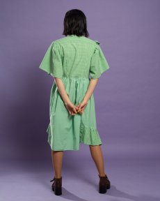 Zelené kockované šaty