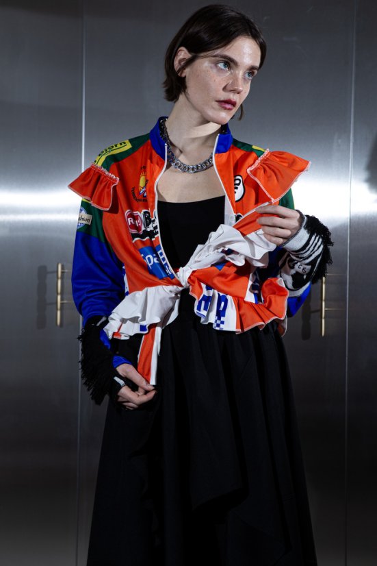 Oranžová dresová mikina