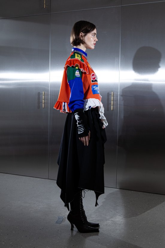 Oranžová dresová mikina