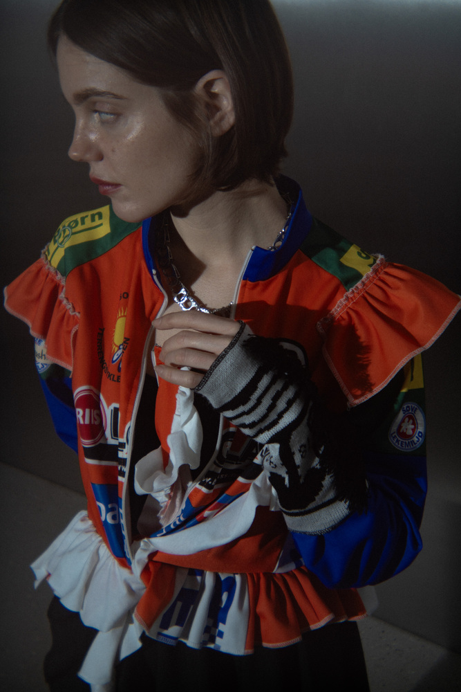 Oranžová dresová mikina